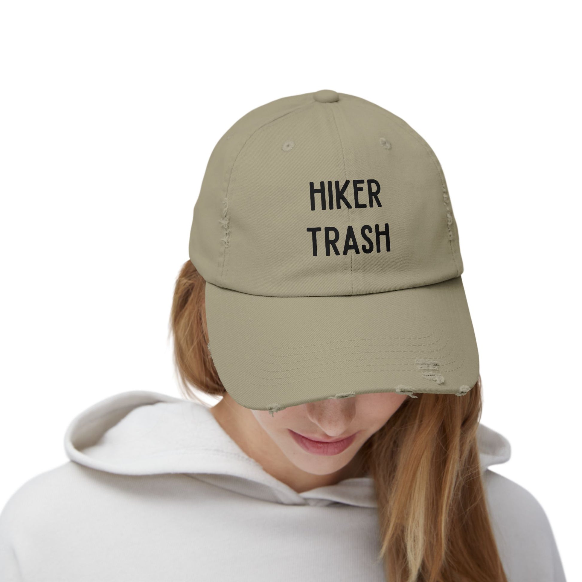 Hiker Trash Distressed Unisex Cap