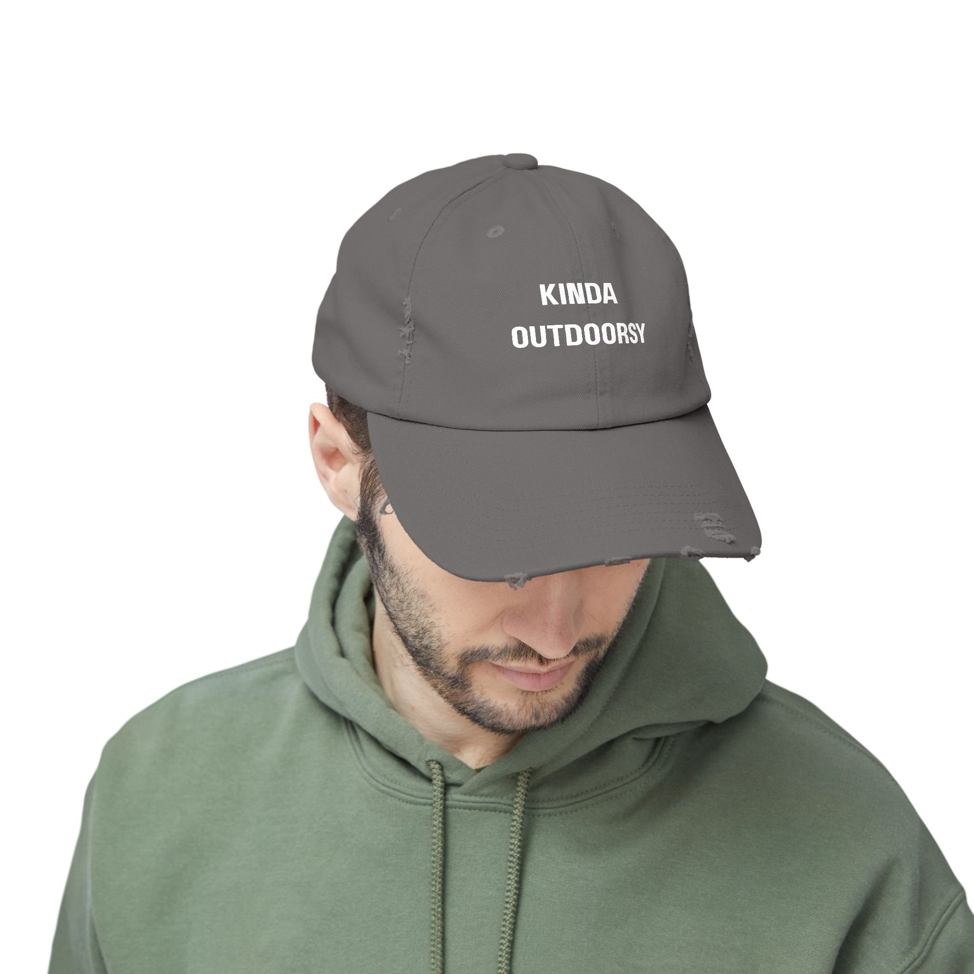 Kinda Outdoorsy Distressed Unisex Cap