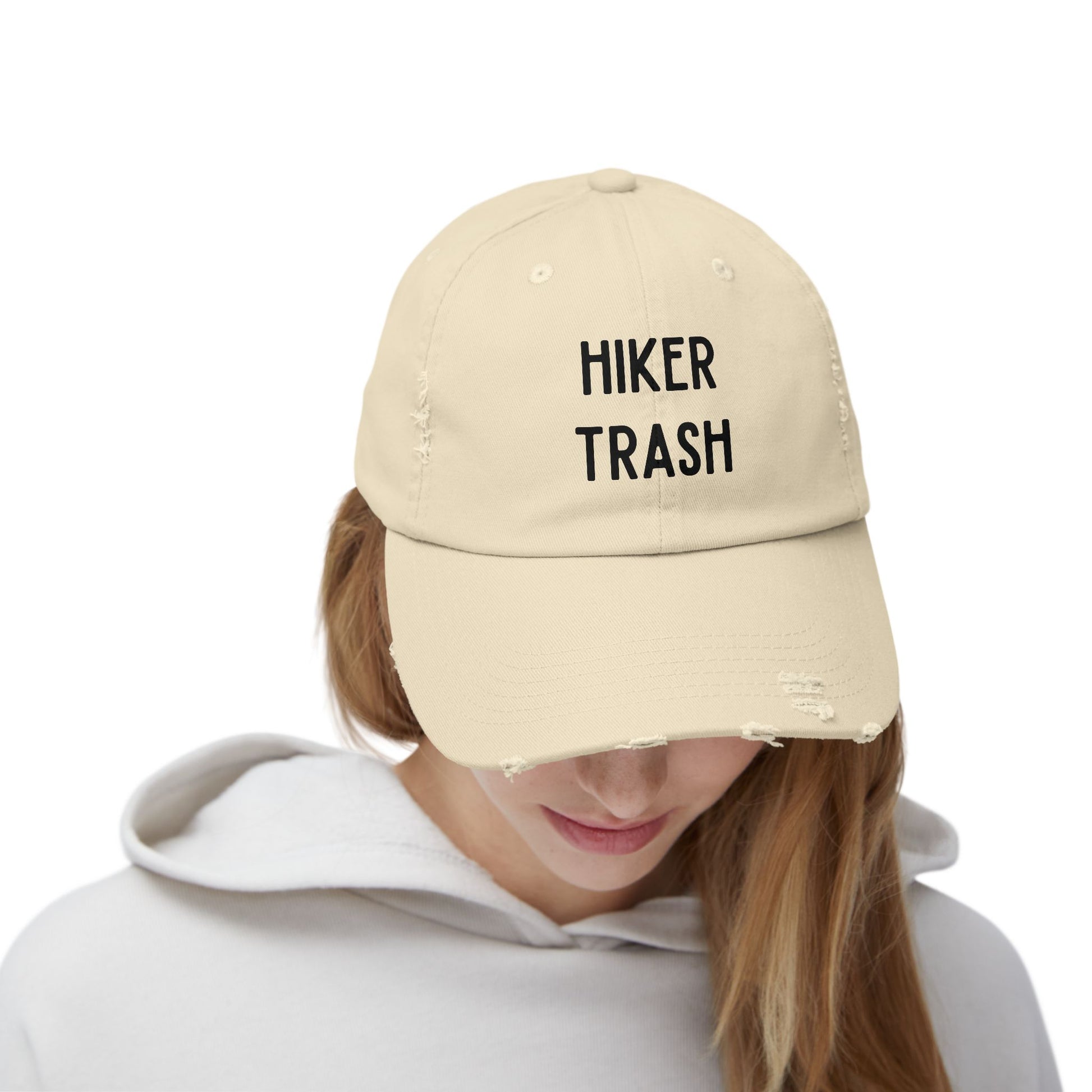 Hiker Trash Distressed Unisex Cap