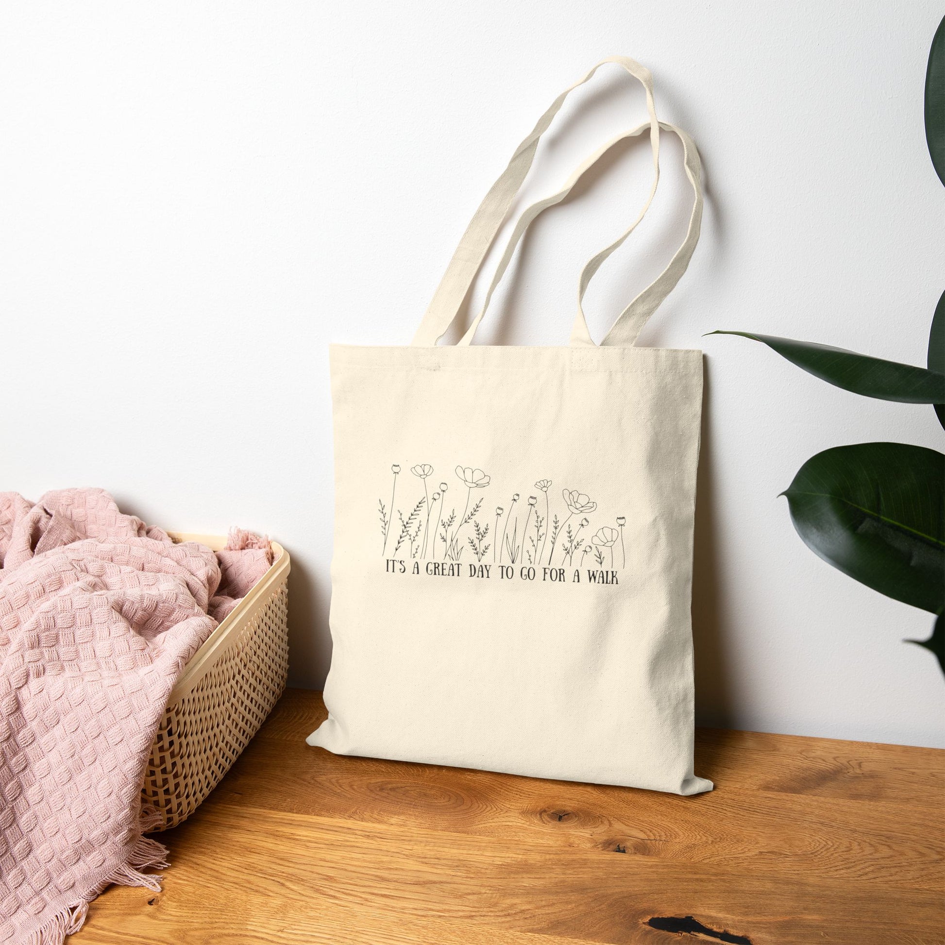 It's a Great Day to Go for a Walk tote