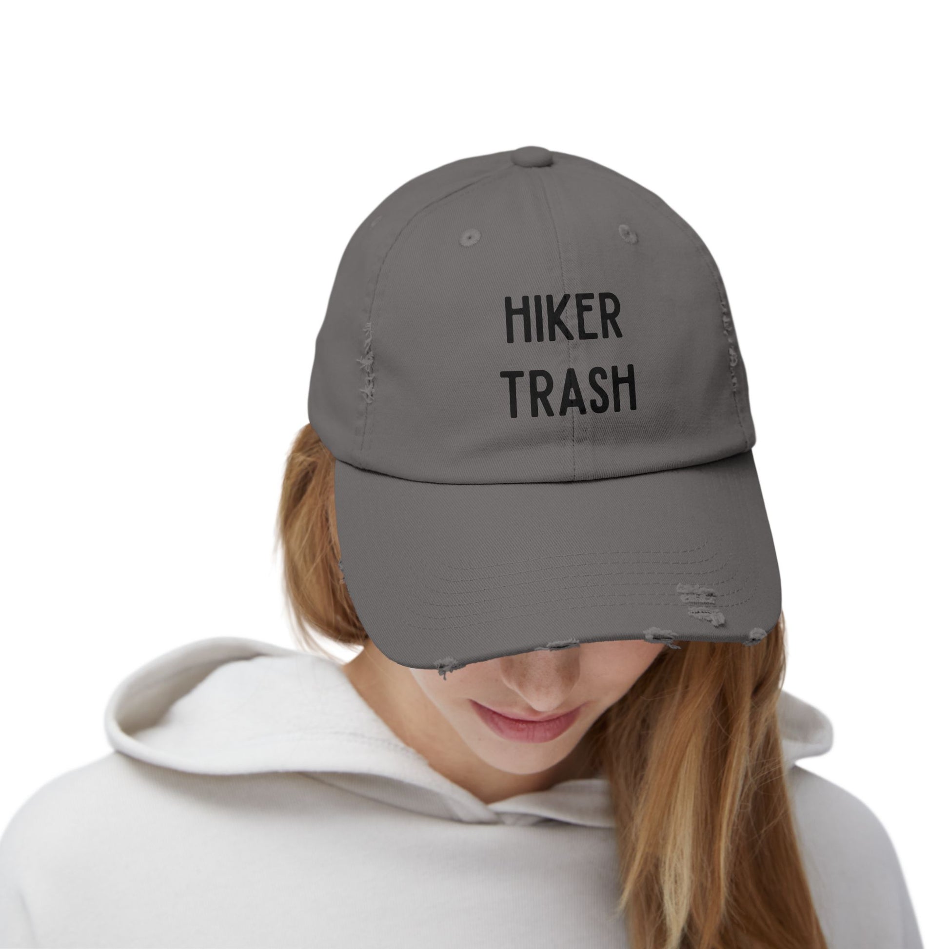 Hiker Trash Distressed Unisex Cap