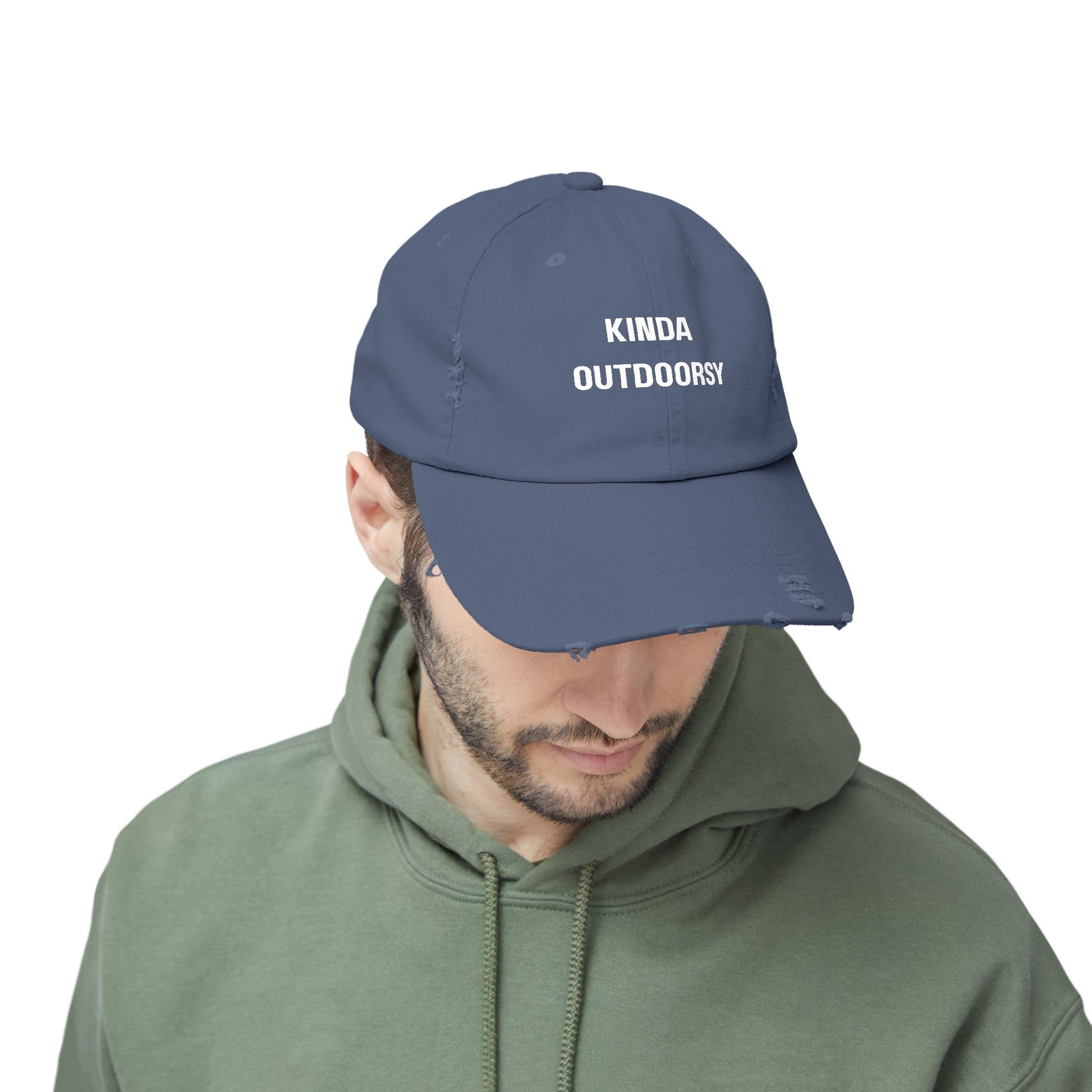 Kinda Outdoorsy Distressed Unisex Cap