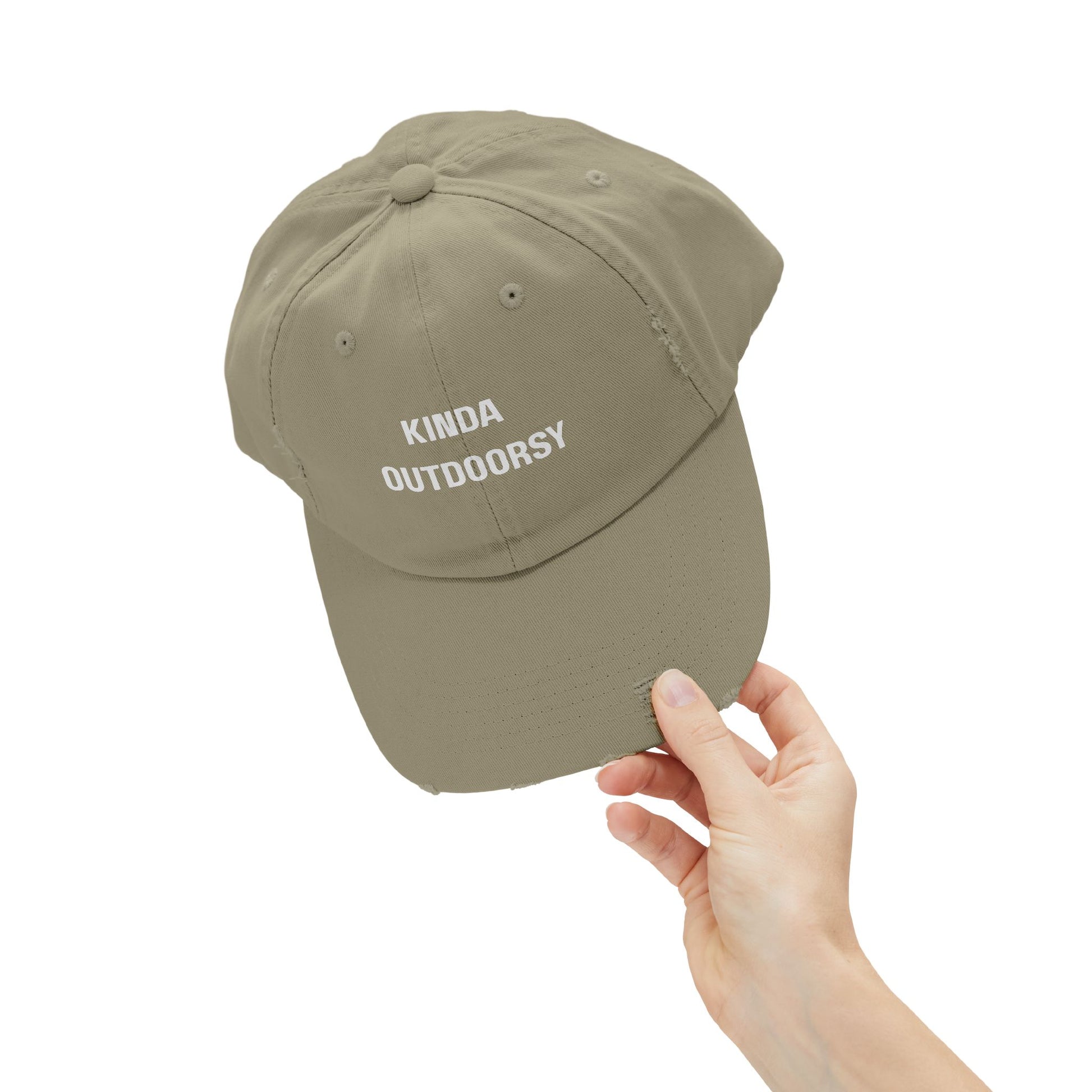 Kinda Outdoorsy Distressed Unisex Cap