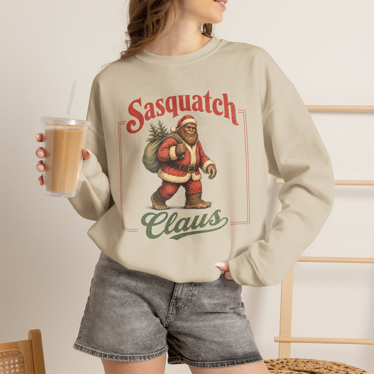 Sasquatch Claus Christmas Sweatshirt
