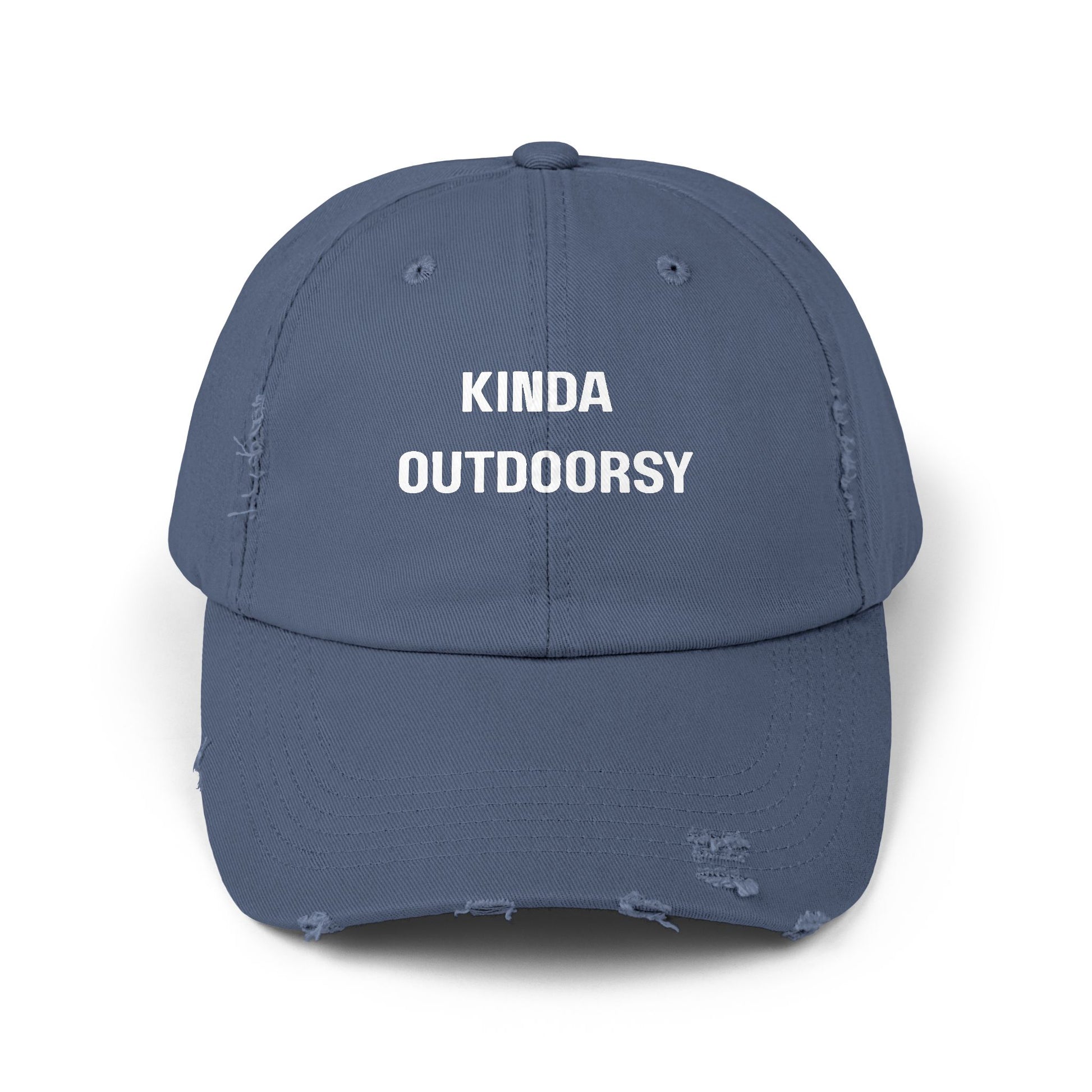 Kinda Outdoorsy Distressed Unisex Cap