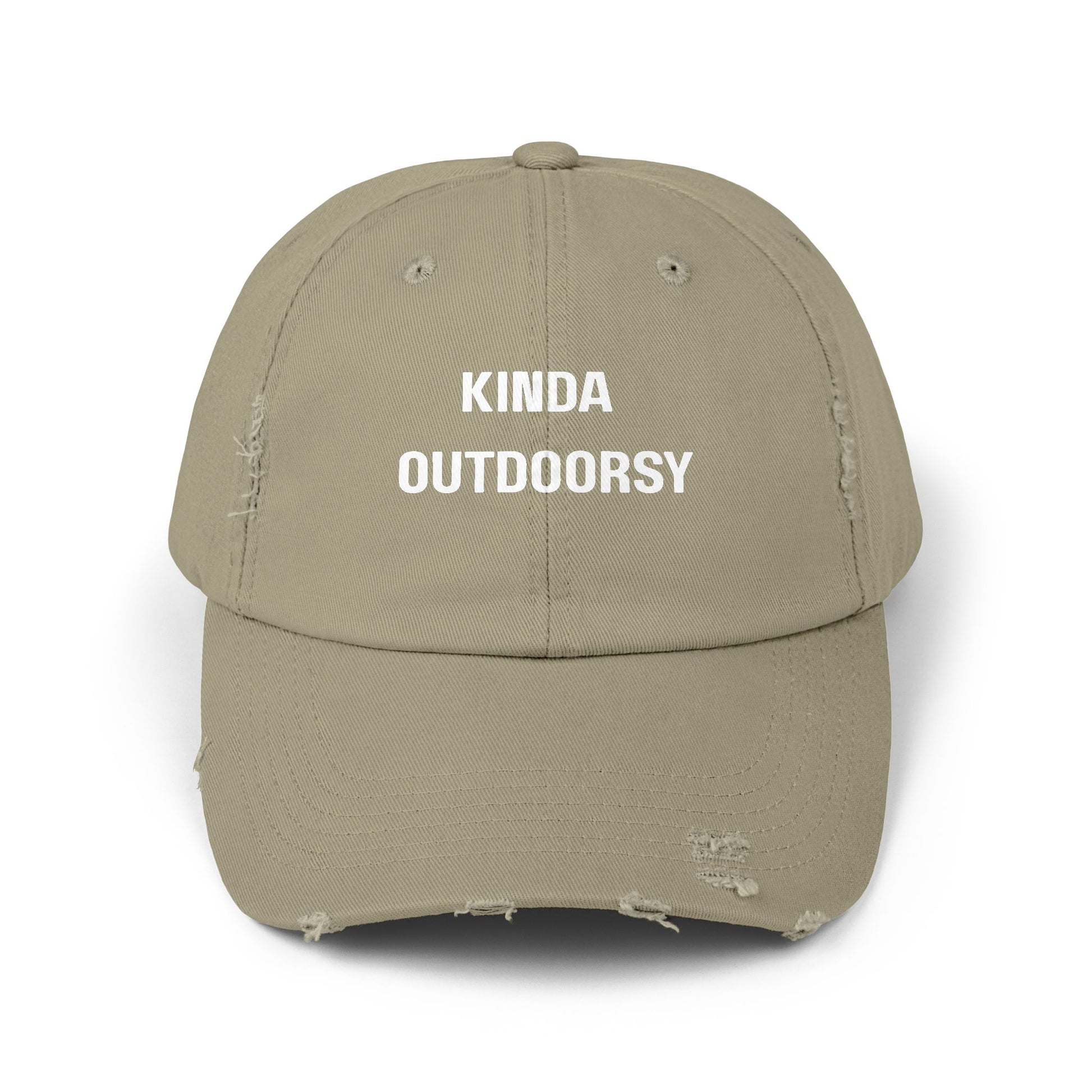 Kinda Outdoorsy Distressed Unisex Cap