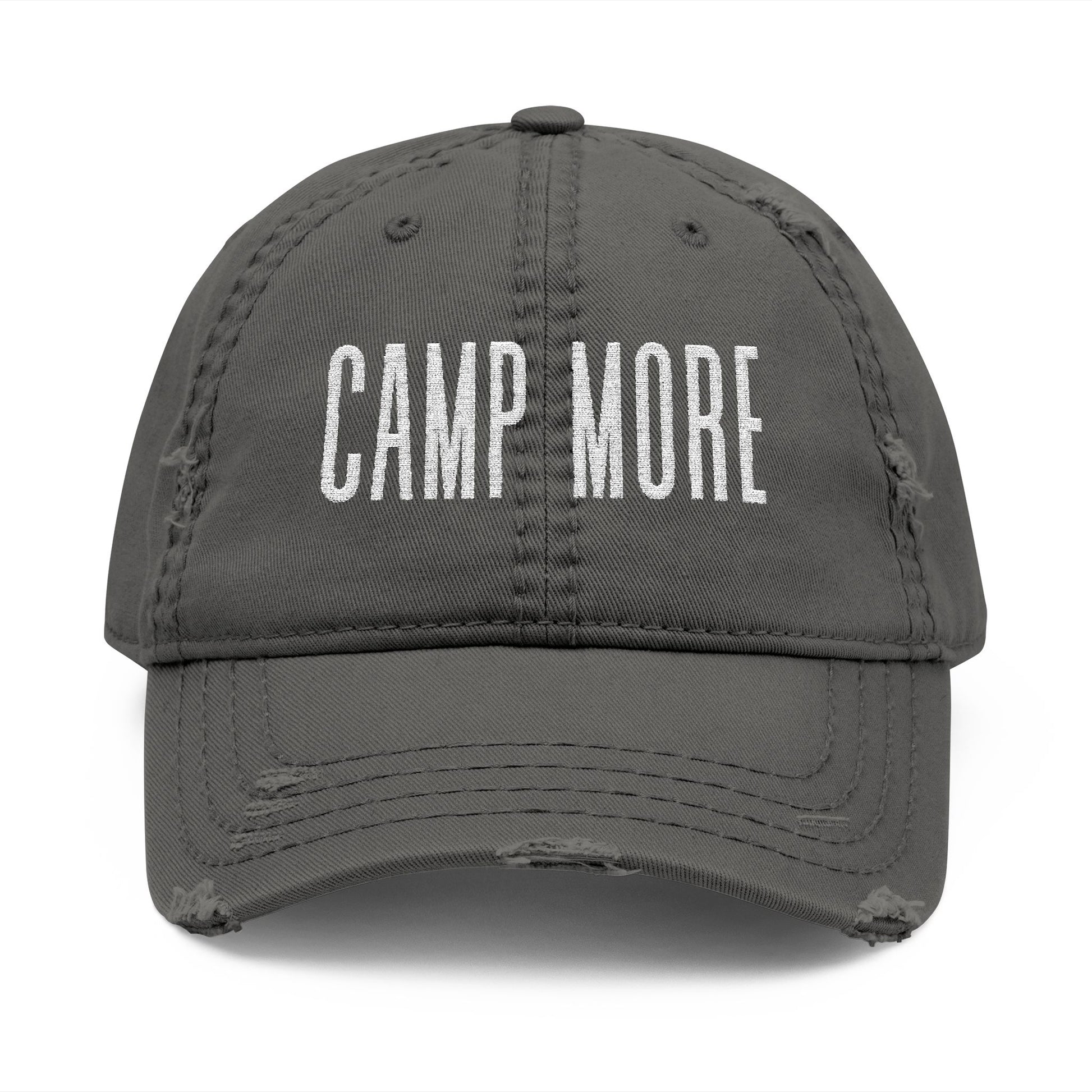 Camp More Distressed Embroidered Dad Hat
