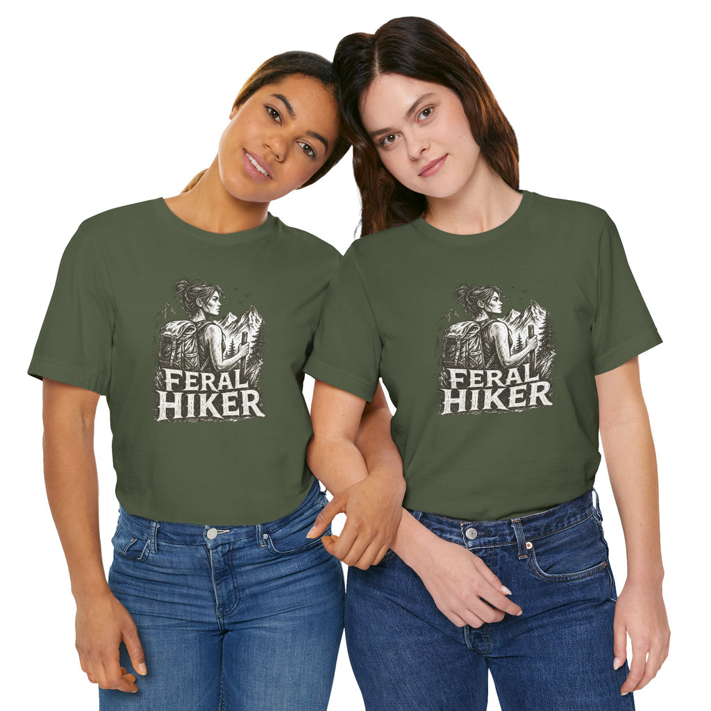 Feral Hiker T‑Shirt — Adventure Graphic Tee for Outdoor Lovers