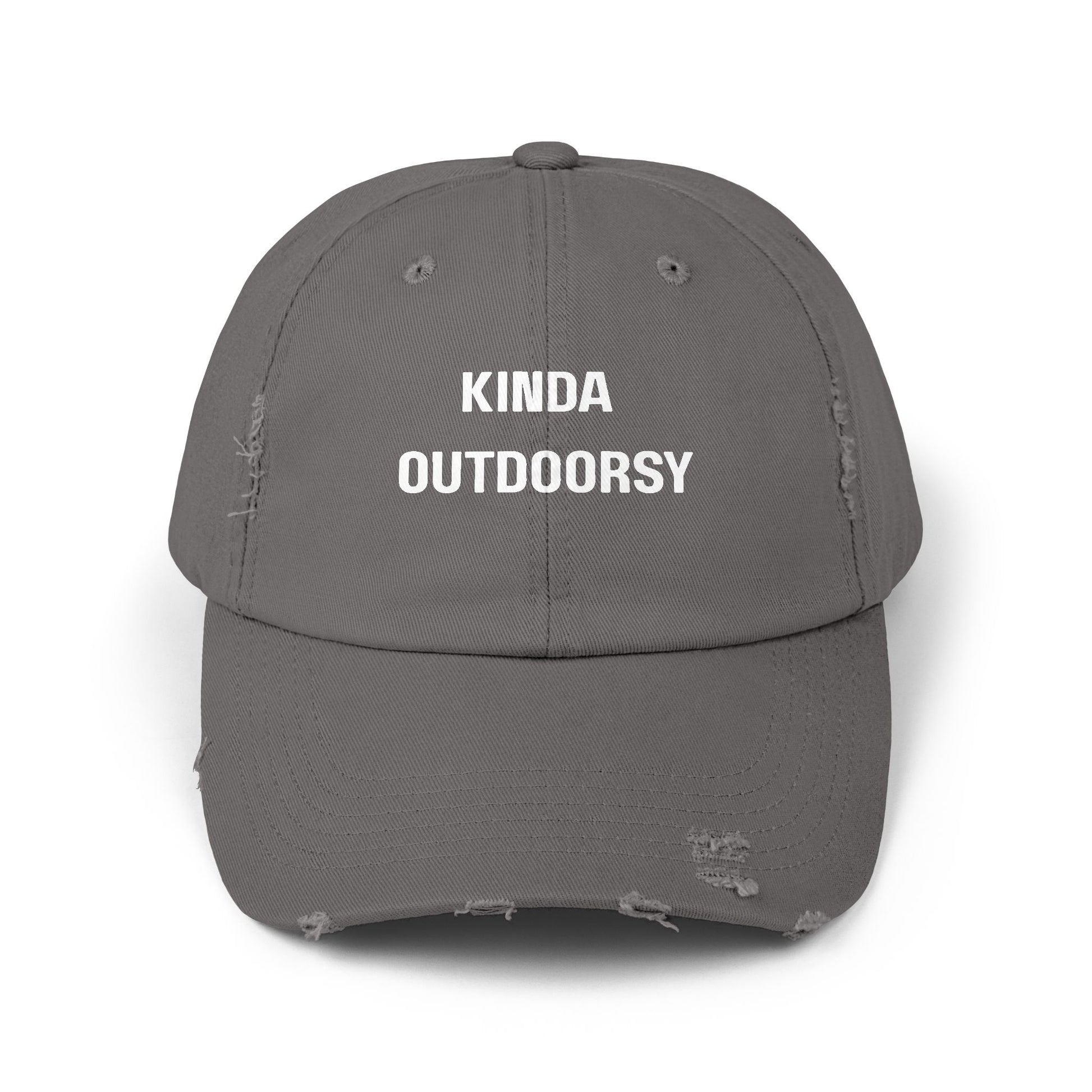 Kinda Outdoorsy Distressed Unisex Cap