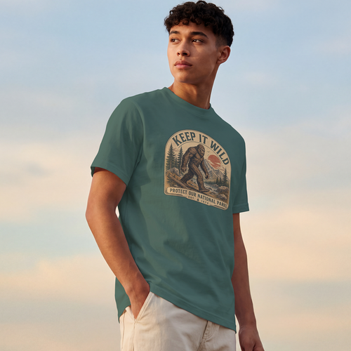 Keep It Wild T-Shirt — Protect Our National Parks Retro Bigfoot Tee