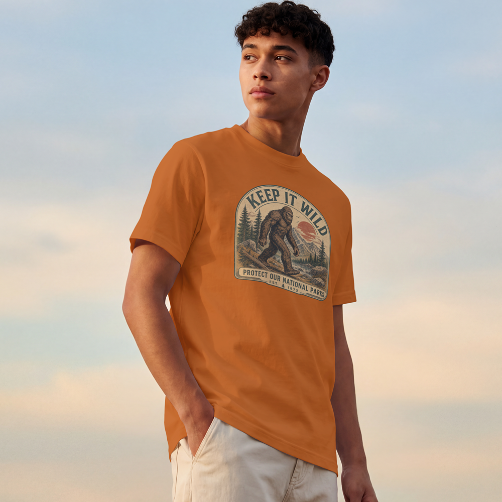 Keep It Wild T-Shirt — Protect Our National Parks Retro Bigfoot Tee