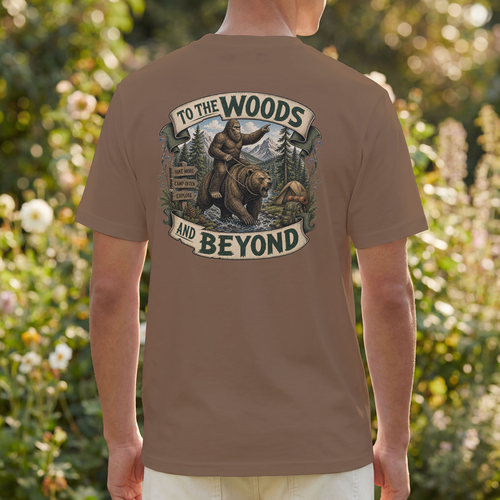 To the Woods and Beyond Bear Camping T-Shirt