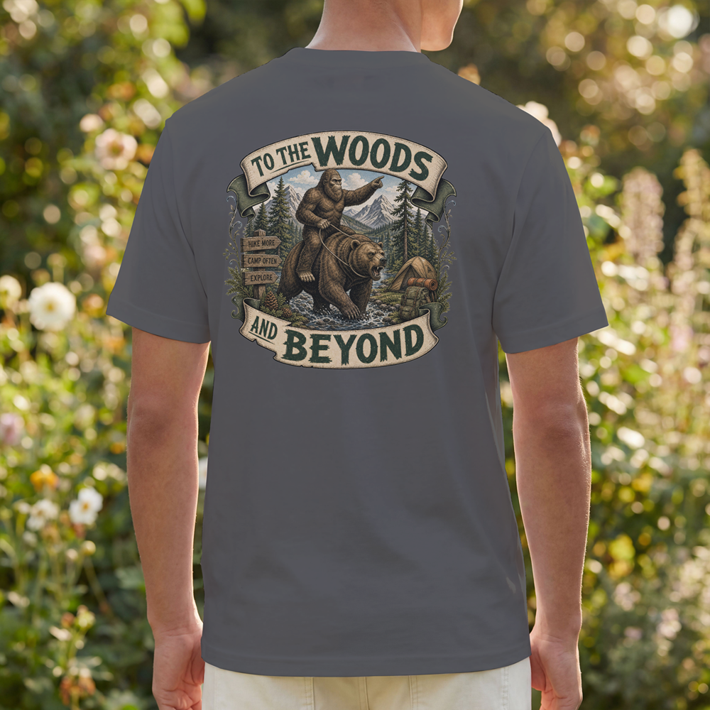To the Woods and Beyond Bear Camping T-Shirt