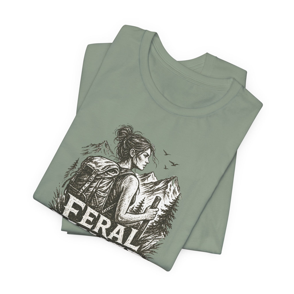 Feral Hiker T‑Shirt — Adventure Graphic Tee for Outdoor Lovers