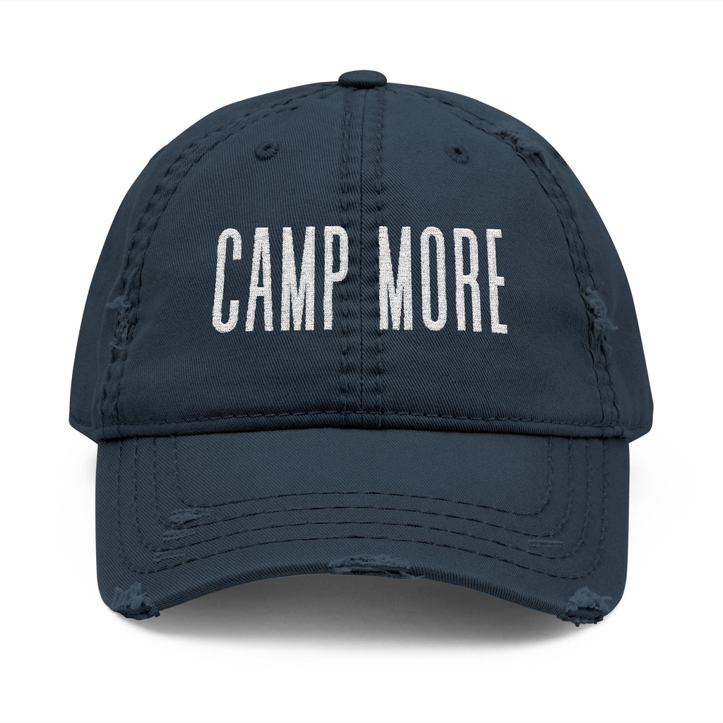 Camp More Distressed Embroidered Dad Hat