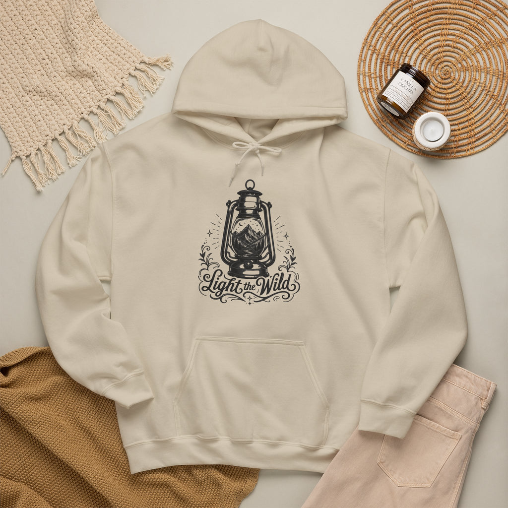 Lantern Wilderness Hoodie – "Light the Wild" Graphic Hooded Sweatshirt