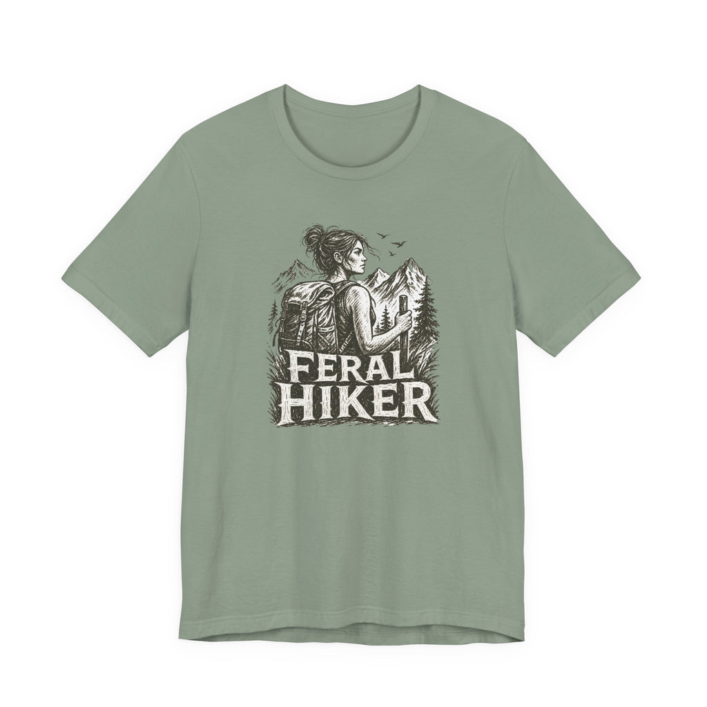 Feral Hiker T‑Shirt — Adventure Graphic Tee for Outdoor Lovers