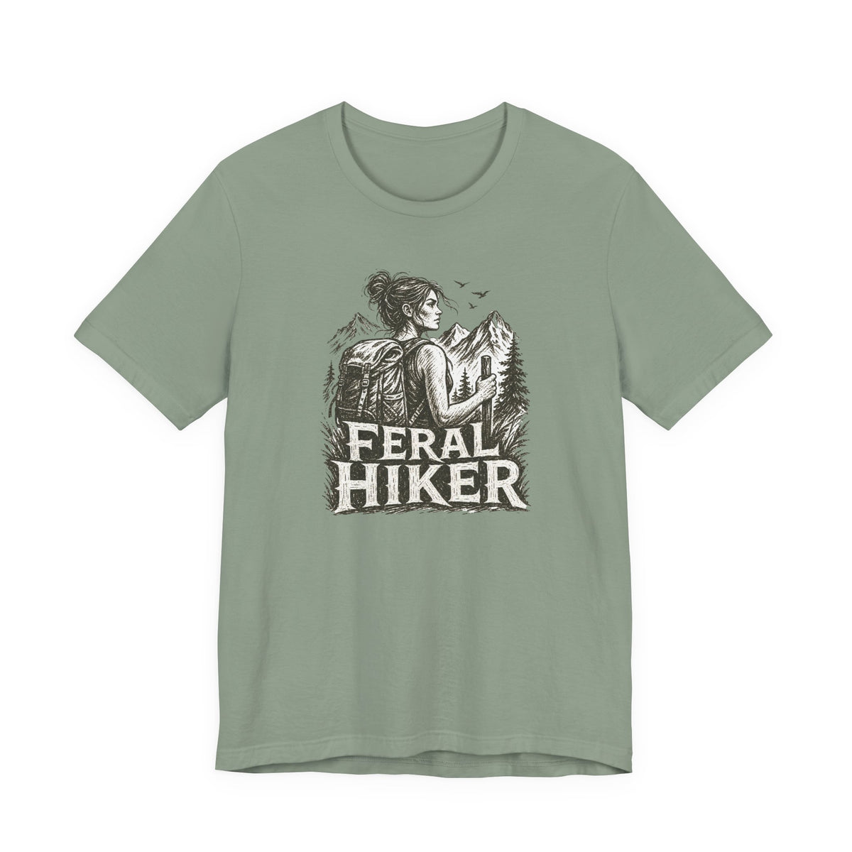 Feral Hiker T‑Shirt — Adventure Graphic Tee for Outdoor Lovers