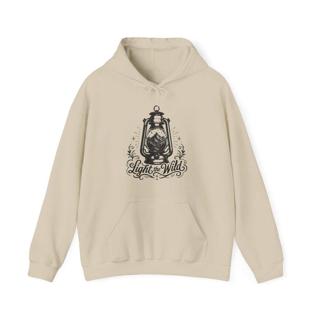 Lantern Wilderness Hoodie – "Light the Wild" Graphic Hooded Sweatshirt