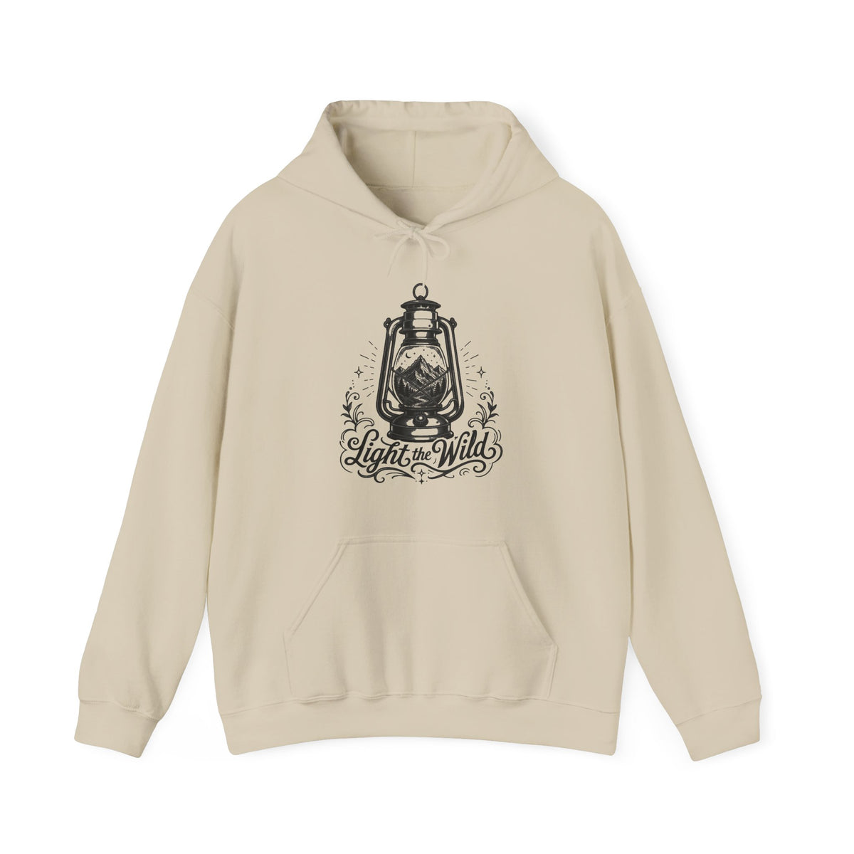 Lantern Wilderness Hoodie – "Light the Wild" Graphic Hooded Sweatshirt