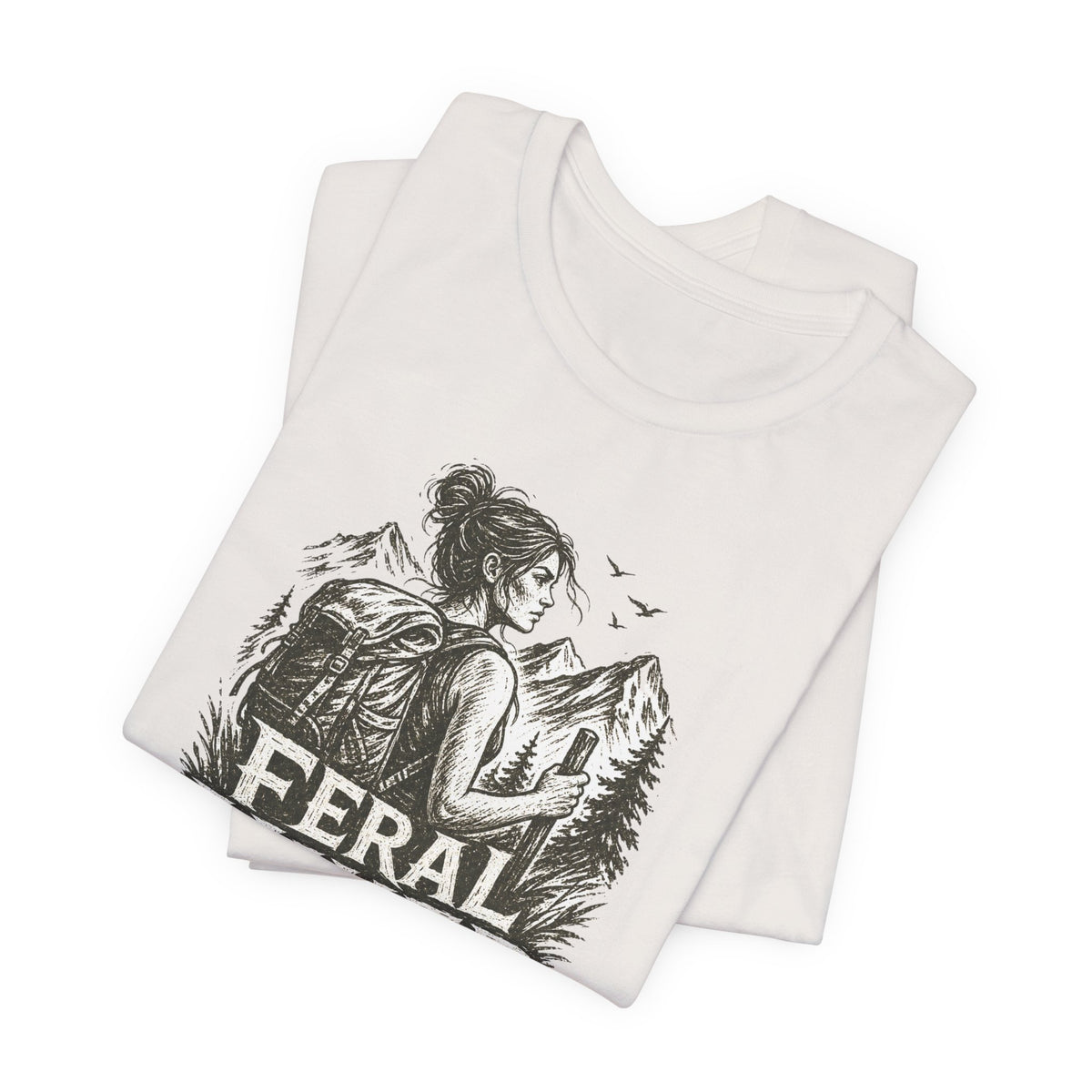 Feral Hiker T‑Shirt — Adventure Graphic Tee for Outdoor Lovers